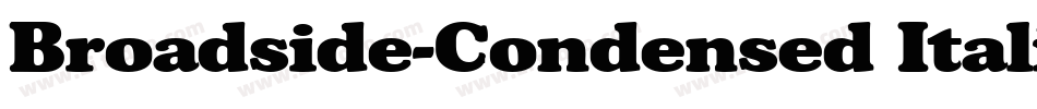 Broadside-Condensed Italic字体转换